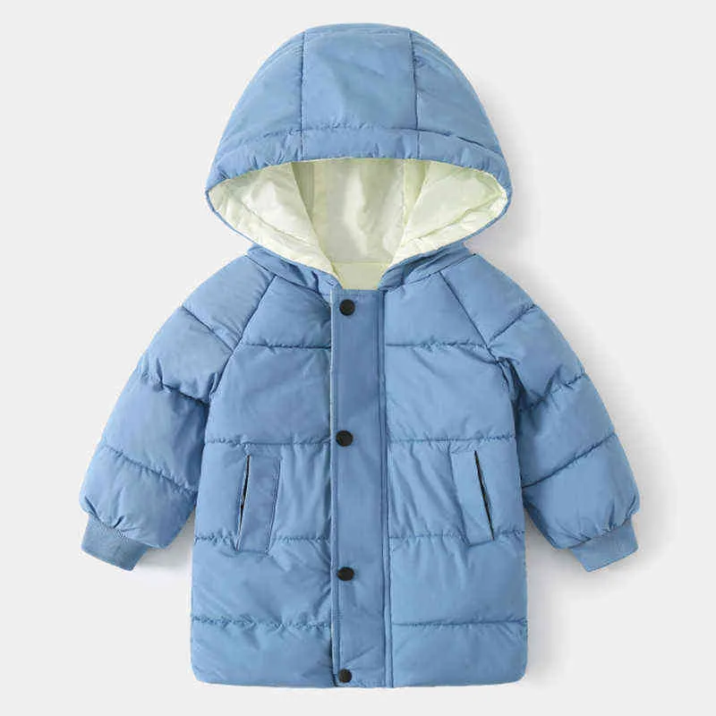 2022 Nieuwe Winter Kids Jackets Boys Down Jackets Fashion Dikke lange jassen voor tieners Girls Coat 2 6 8 12 -jarige kinderen Parka J220718