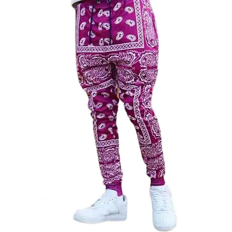 Nadrukowana moda Jogger mężczyźni kobiety dorywczo spodnie chustka para spodnie do joggingu Fitness spodnie dresowe kulturystyka dres 220719