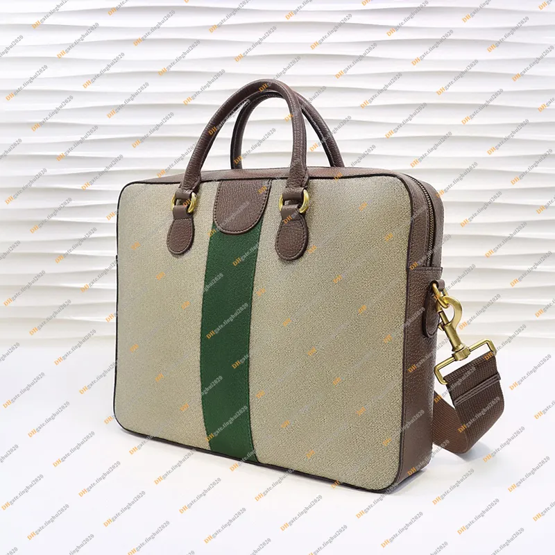 Men Fashion Casual Designe Luxury Ophidia Business Bag Briefcase Computer Bag TOTE Crossbody Handbag Top Mirror Quality 574793 Purse Pouch