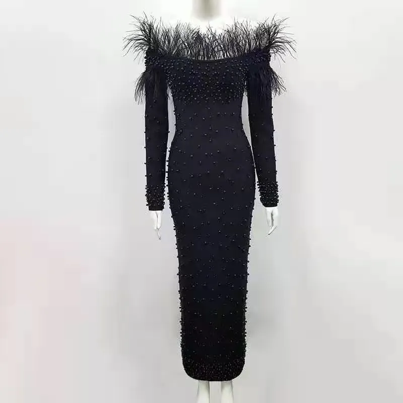 Casual Dresses VAZN Floorlength Evening Gown Women Lace Up Elegant Solid Slim Club Birthday Shinny 220829