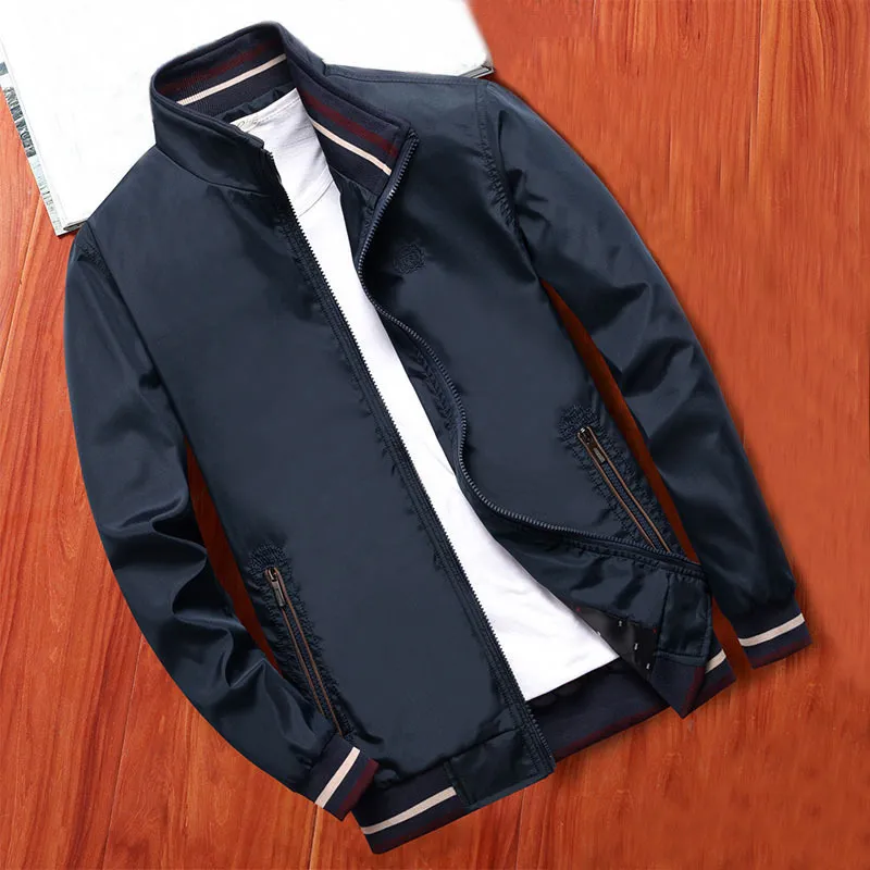 Mantlconx bahar erkek ceket ceketleri gündelik düz renk s stant yaka iş markası giyim erkek dış giyim 220810