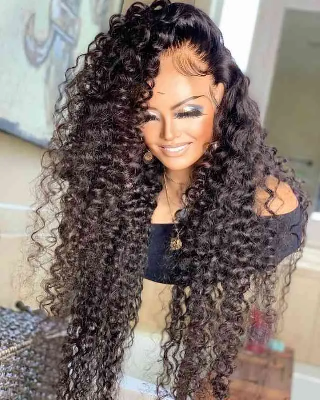 X koronkowa peruka przednia ludzkie włosy S Brazylijska Virgin Water Wave wstępnie uśpiła dla kobiet Glueless Frontal S 220606