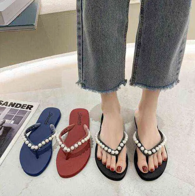 Striped Brand Designer Couples Slippers Shoes Leather Summer Footwear Fashion Female Slides Men Outdoor Flat Woman Sandals Mules Y220412
