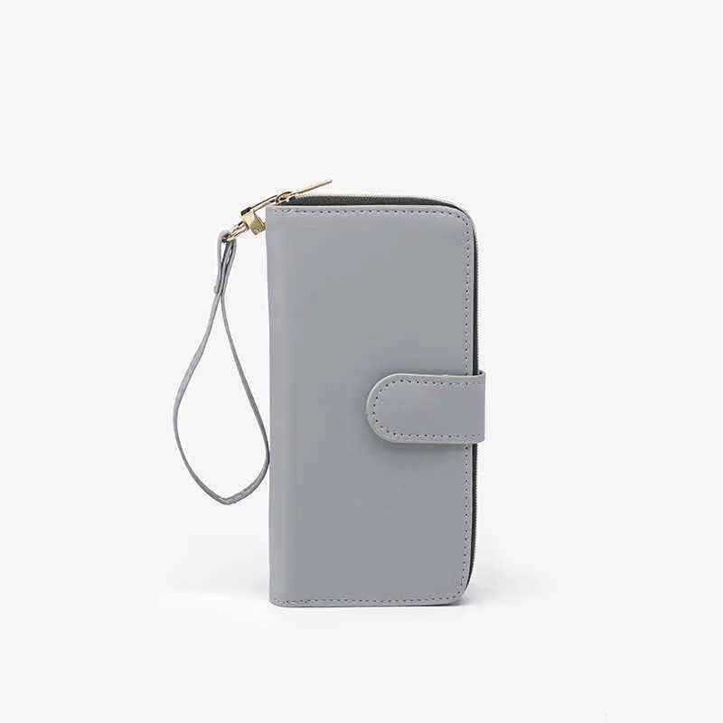 Carteira de carteira longa bolsa de celular saco coreano wallet wallet de grande capacidade clipe de bolsa multifuncional bolsa carteira 220625