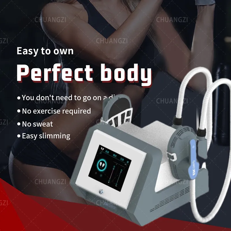 Nyaste Professional Portable 2 RF Handtag EMSLIM NEO NOVA med radiofrekvens EMS RF Body Sculpt Machine för muskelbyggnad