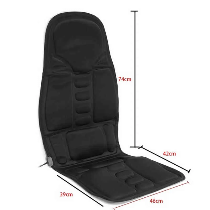 Multifunktionale Auto Stuhl Körper Massage Wärme Matte Sitzbezug Kissen Nackenschmerzen Lendenwirbelstütze Pad Rückenmassagegerät H220428260m