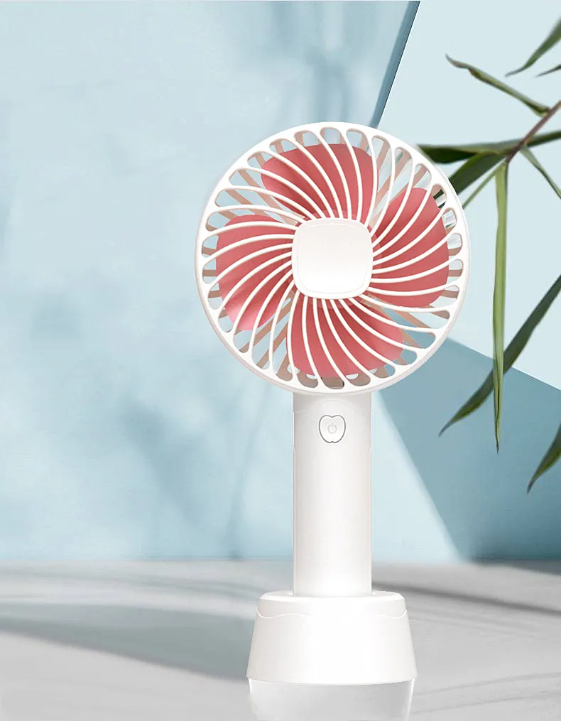 Handheld Mini Fan USB wiederaufladbare tragbare Kühler mit Riemen einstellbar 3 Geschwindigkeit für Desktop-Büro Outdoor-Reisen 220505