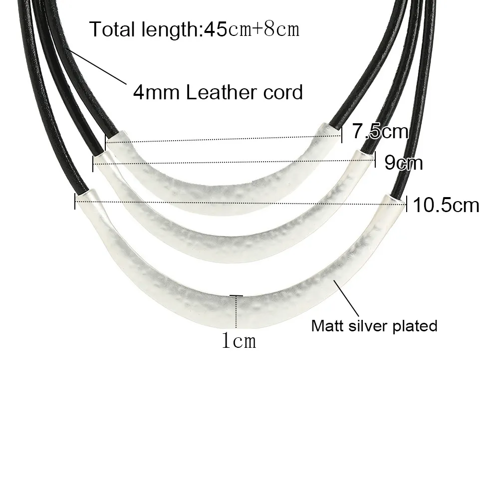 Personalisierte Lederseil-Halskette, Gold-Silber-Kette, Halskordel-Halskette, Damen-Charm-Schmuck, ganze Masse. 6681732