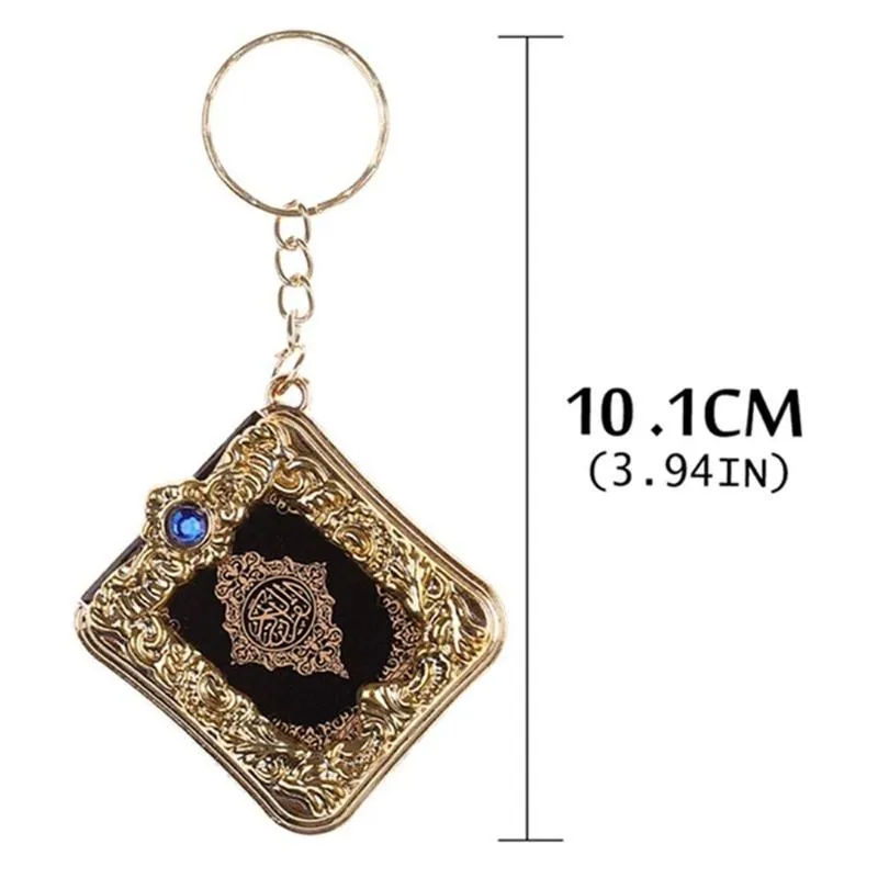 Keychains Pc Mini Ark Quran Book Real Paper Can Read Arabic Keychain Muslim Pendant Hanging Ring JewelryKeychains251B