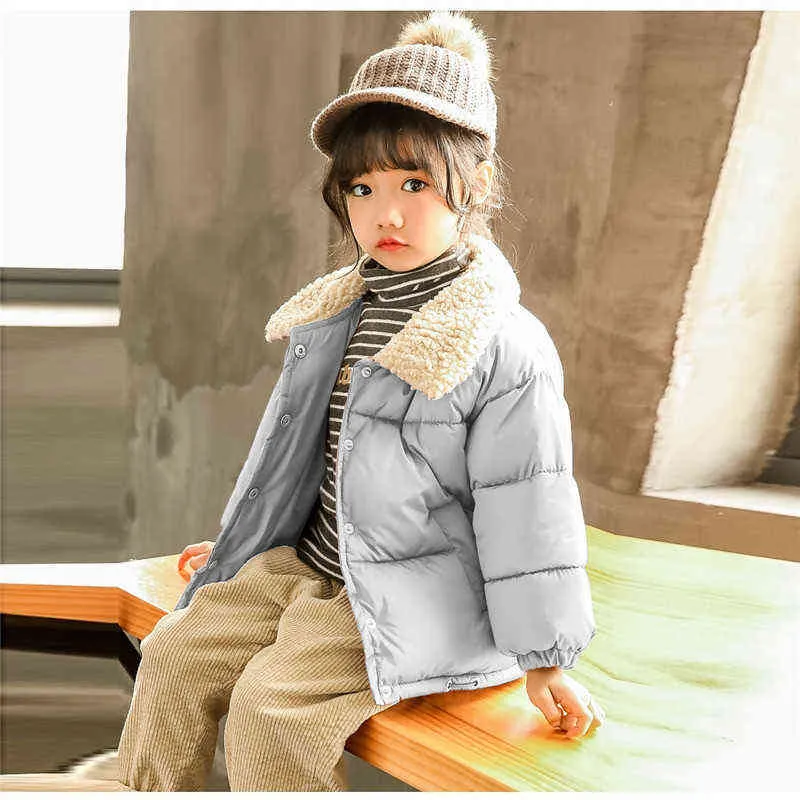 Girls Jackets 2021 Autumn Fashion Baby Boys Warm Jacket Outerwear 2-8 Year Children's Clothing Children Jackets Girl Down Padded Jacket J220718