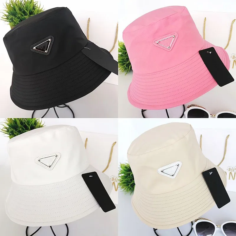 Mode Top Triangle Mark Bucket Hat Women039S Brand AllMatch Bucket Hat Men039S Sun Hats8015459