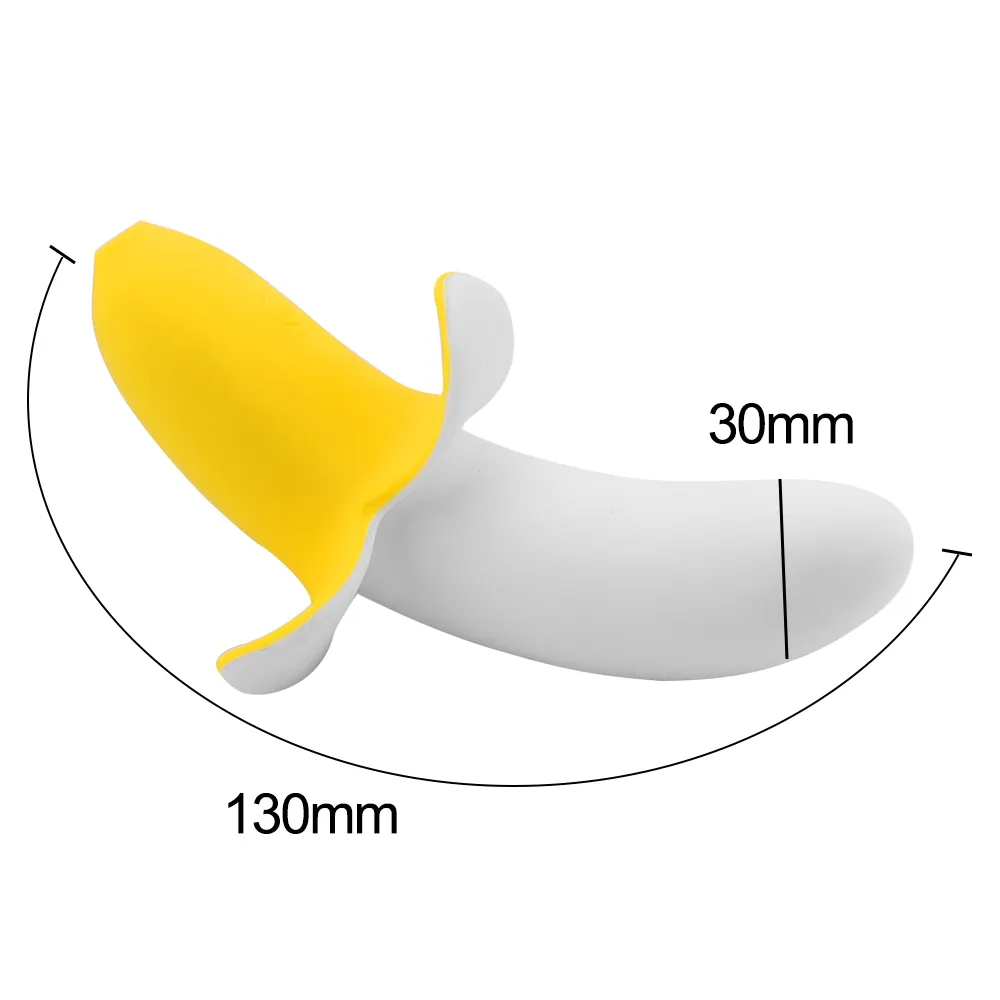 VATINE Silicone souple en forme de banane vibrateur masturbateur féminin stimulateur Vaginal gode point G