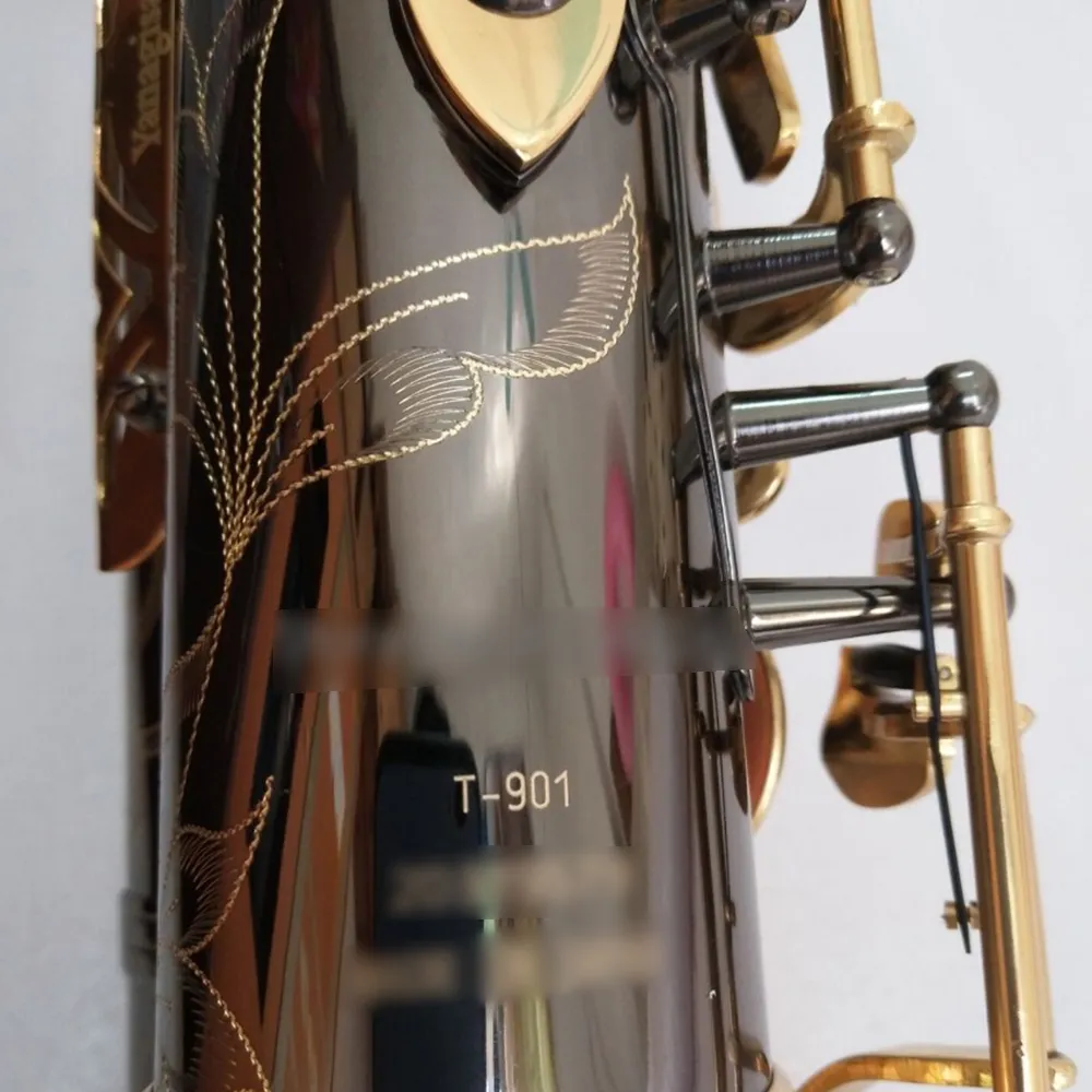 Czarny złoty oryginalny 901 Model BB Profesjonalny tenor saksofon czarny nikiel złoty materiał Sakso -Jazz Instrument