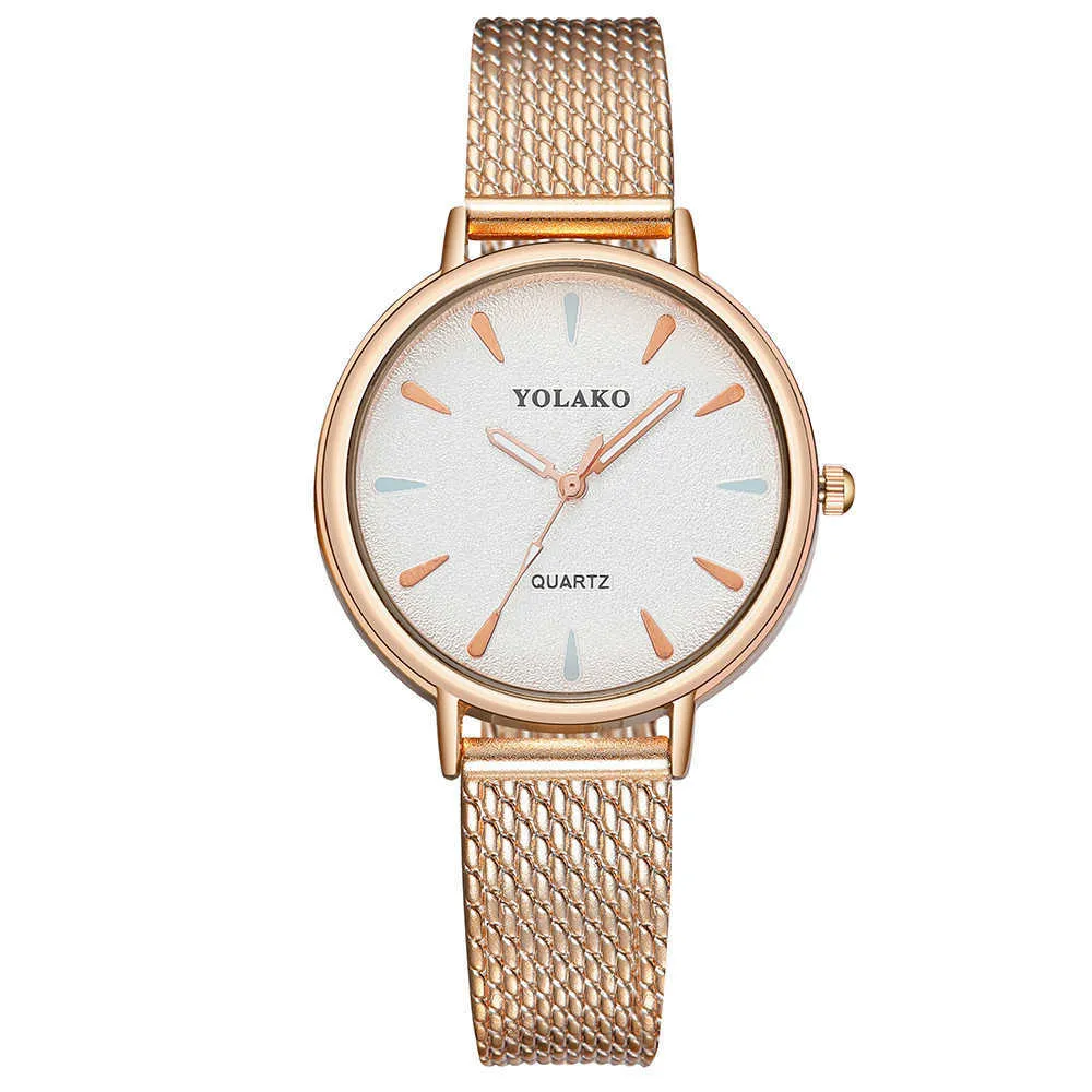 Мода Часы Элегантные Кварцевые наручные часы Дамы Простая сетка Часы Женщины Женские Часы Montre Femme