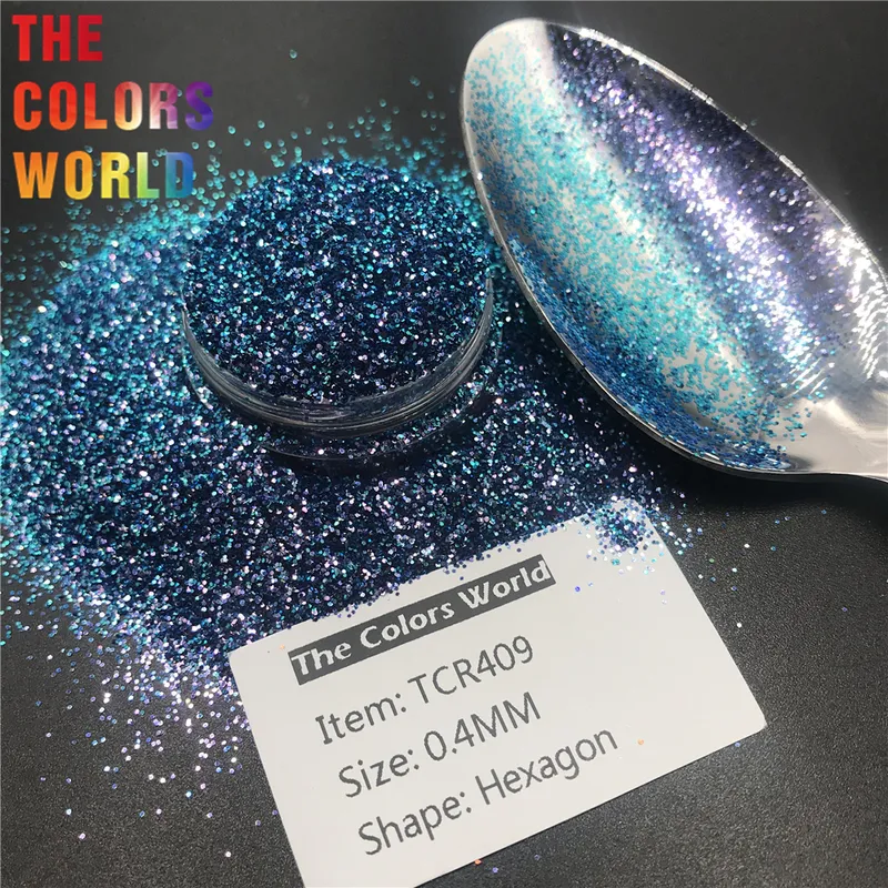 TCT327 Chameleon Color Hexagon 0.4mm Color Shift Nail Glitter Nails Art Decoration Makeup Tumblers Crafts Festival Accessories 220525