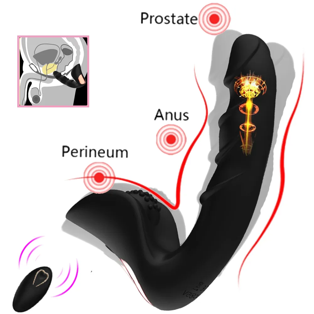 Mężczyzna masażer prostaty 10 prędkości wibratory anal seksowne zabawki dla kobiet mężczyzn Masturbator Butt Plug Pilot Control Produkty dla dorosłych