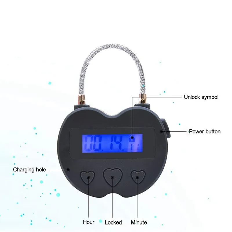 Anti-Addiction Timing Lock Electronic Countdown Adult Game Long Time Bondage Man Slave Training Toys