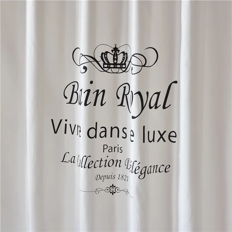 Happy Tree Polyester Royal Crown Waterproof Shower Curtain Thicken Fabric Bathroom Curtain Luxury Bath Curtain size 180x180cm 220517