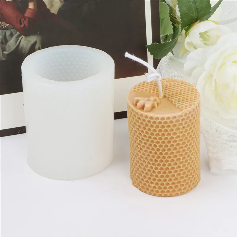 Various Honeycomb Shapes Mold for Handmade Desktop Decoration Gypsum Resin Aromatherapy Candle Silicone Mould 220629