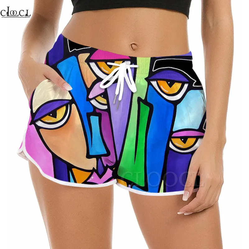 CLOOCL femmes Shorts belle polynésie Art abstrait motif 3D imprimé Shorts Fitness Streetwear mode femme plage Shorts W220616