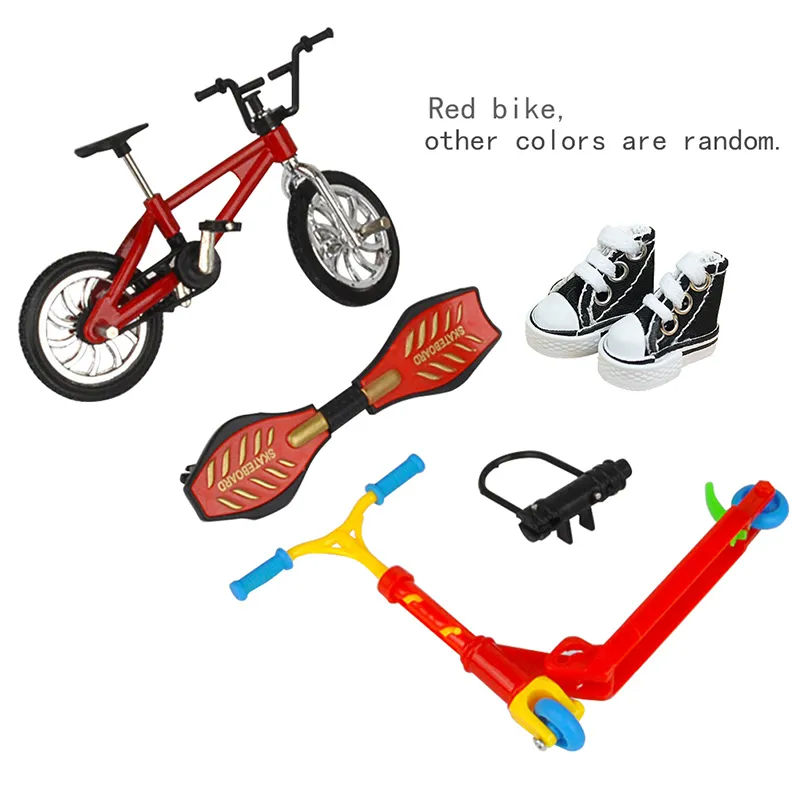 Finger Skate Board Bikes Tech Two Wheels Mini Scooter Fingertip Bmx Bicycle Set Fingerboard Shoes Deck Toys Regali di compleanno ragazzi 220608