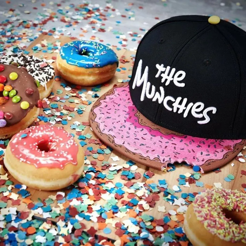 The Munchies Berretto da baseball Snack Rosa Snapback Uomo Donna Adulto Berretti da golf Hip Hop Cappelli da sole casual all'aperto Bone269a