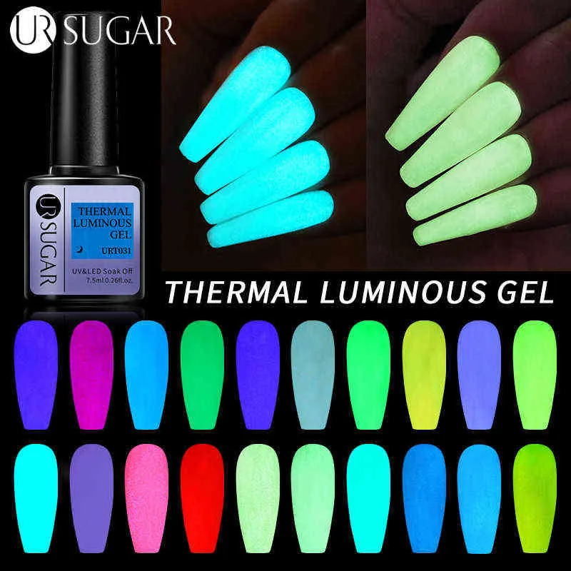Nail Gel Toy 7 5ml Smalto luminoso Glow in Dark Fluorescent Neon Soak Off Varnish All for Manicure Art Design 0328