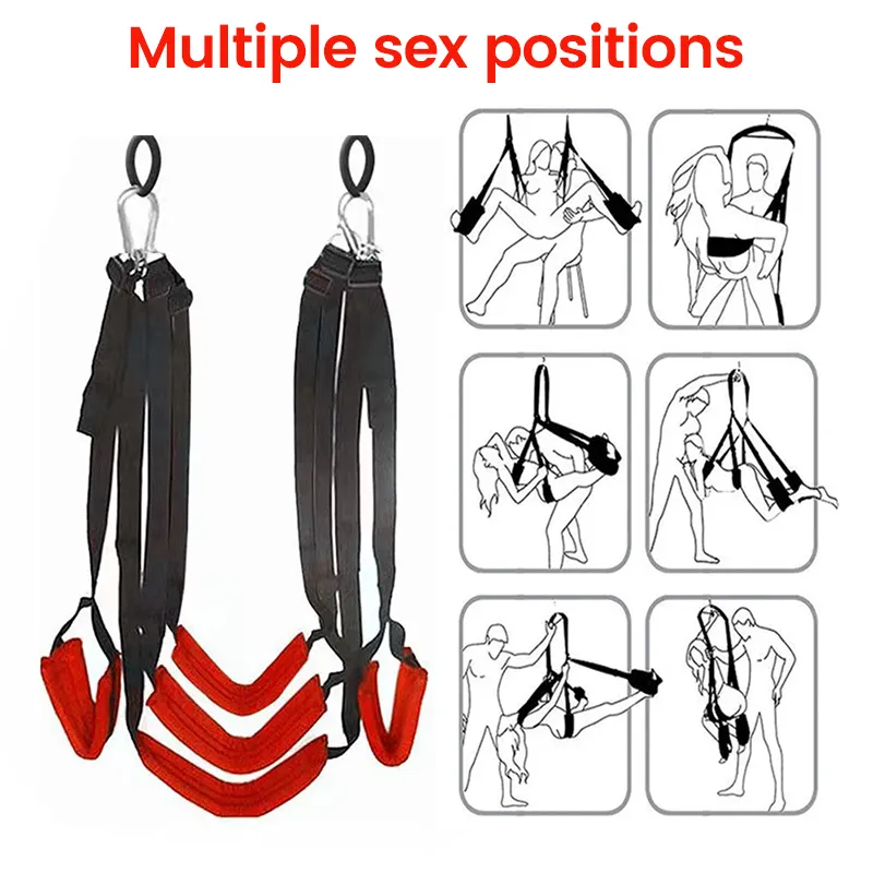 Altalene sessuali la postura del sesso femminile Bondage Gear Sospensione Sling SM Strumento Fantasie sessuali Flirtare Mobili Prodotti adulti 2207074173635