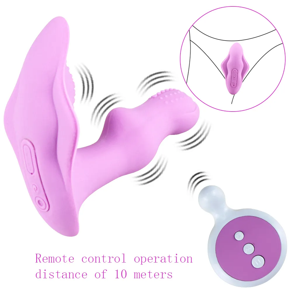 Wedable Butterfly Dildo Vibrator Mutandine Toys Sexy for Women Remote Control Masturbatore femmina Pussy Clitoride Stimulator