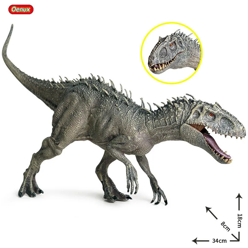 Jurassic Indominus Rex Velociraptor Figurines Savage Tyrannosaurus Dinosaure Monde Animaux Modèle PVC Collection Enfant Jouet 220815