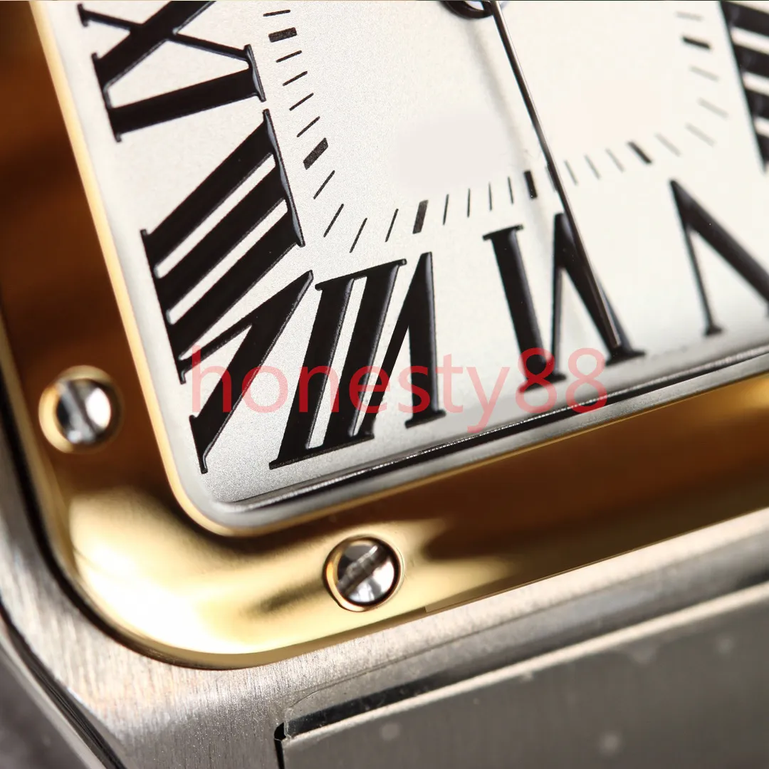 Herenhorloge 35 mm 100 vierkante luxe designer automatische mechanische horloges roestvrijstalen band vouwsluiting Montre De 2745