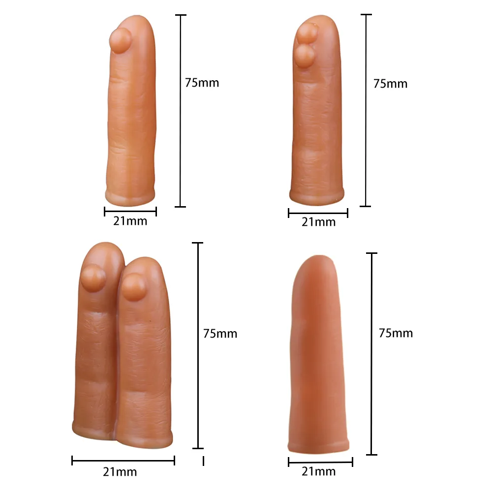 Manicotto dito in silicone Stimolatore clitorideo G-spot Massaggiatore vaginale Flirtare Masturbatore femminile Giocattoli sexy le donne Prodotti adulti