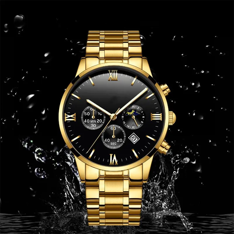 CWP Men regarde l'armée militaire quartz sur montre bracelet pour hommes Top Brand Luxury Relogie Masculino Sun Moon Star Style Clock214p