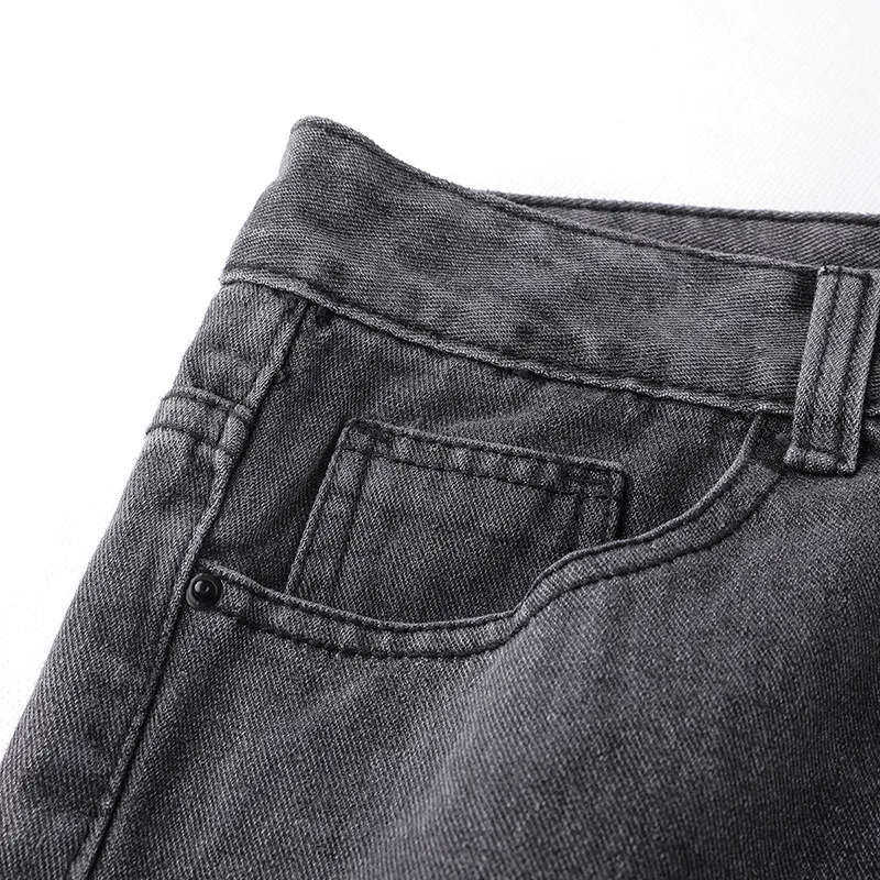 Enkelväg Mens Wide Leg Jeans Baggy Oversized Denim Pants Hip Hop Japanska Streetwear Koreanska Byxor för 220328