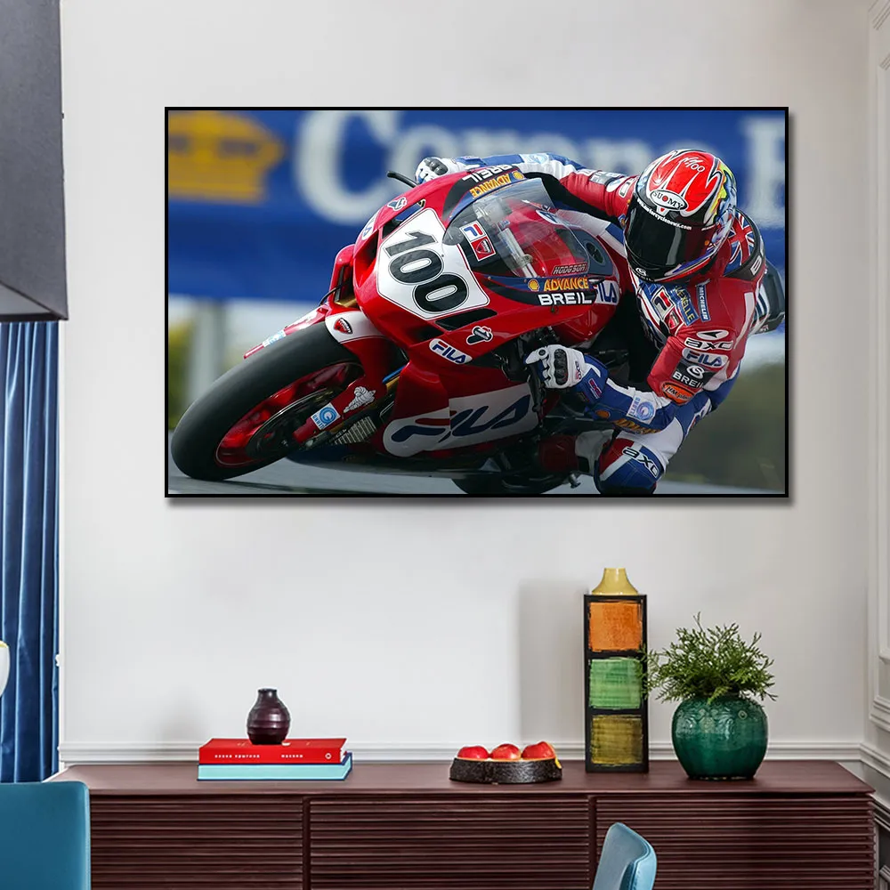 Rosso Sport Racing Motor Poster Pittura Stampa su tela Immagine nordica di arte della parete Living Noom Decorazione domestica senza cornice