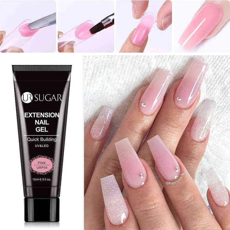 NXY Nail Gel 30 ml Extension Rose Clair Uv Led Acrylique Conseils Amélioration Slip Solution Construction Rapide 0328