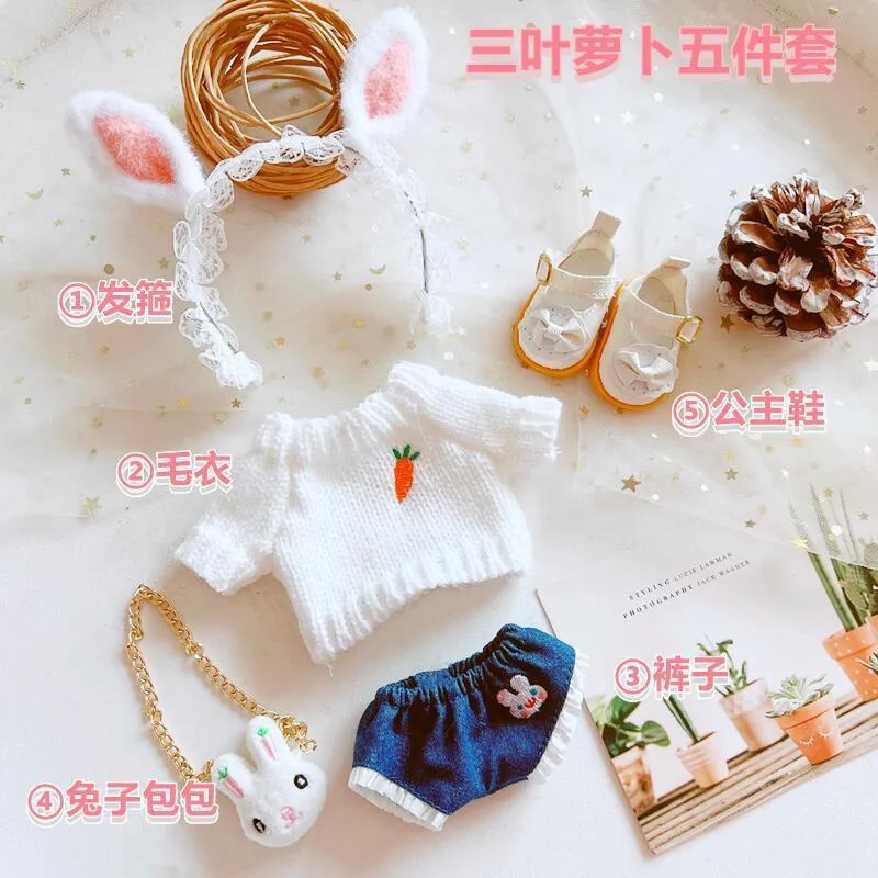 20cm doll clothes Lovely hat Satchel bag suit dolls accessories for our generation Korea Kpop EXO idol Dolls gift DIY Toys YIBO 220810