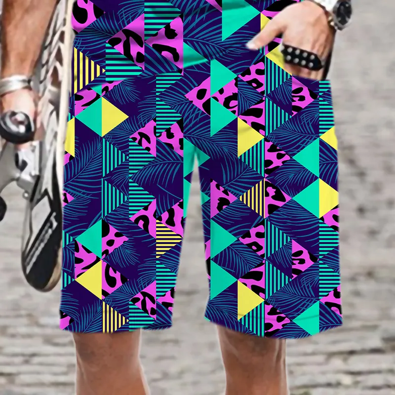 Mäns casual shorts roliga mönster män/kvinnor som simmar snabb torr harajuku man cool streetwear lös bekväm elastisk midja 220624