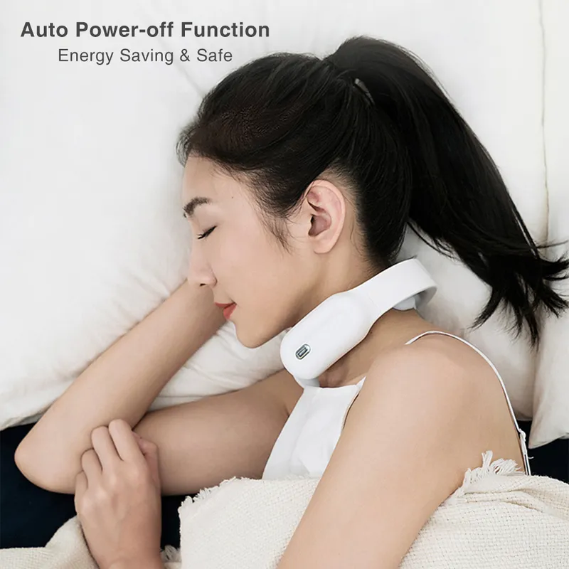 Smart Electric Neck Shoulder Pain Relief Tool Health Relaxation Cervical Vertebra Physiotherapy Heating Massager 220630