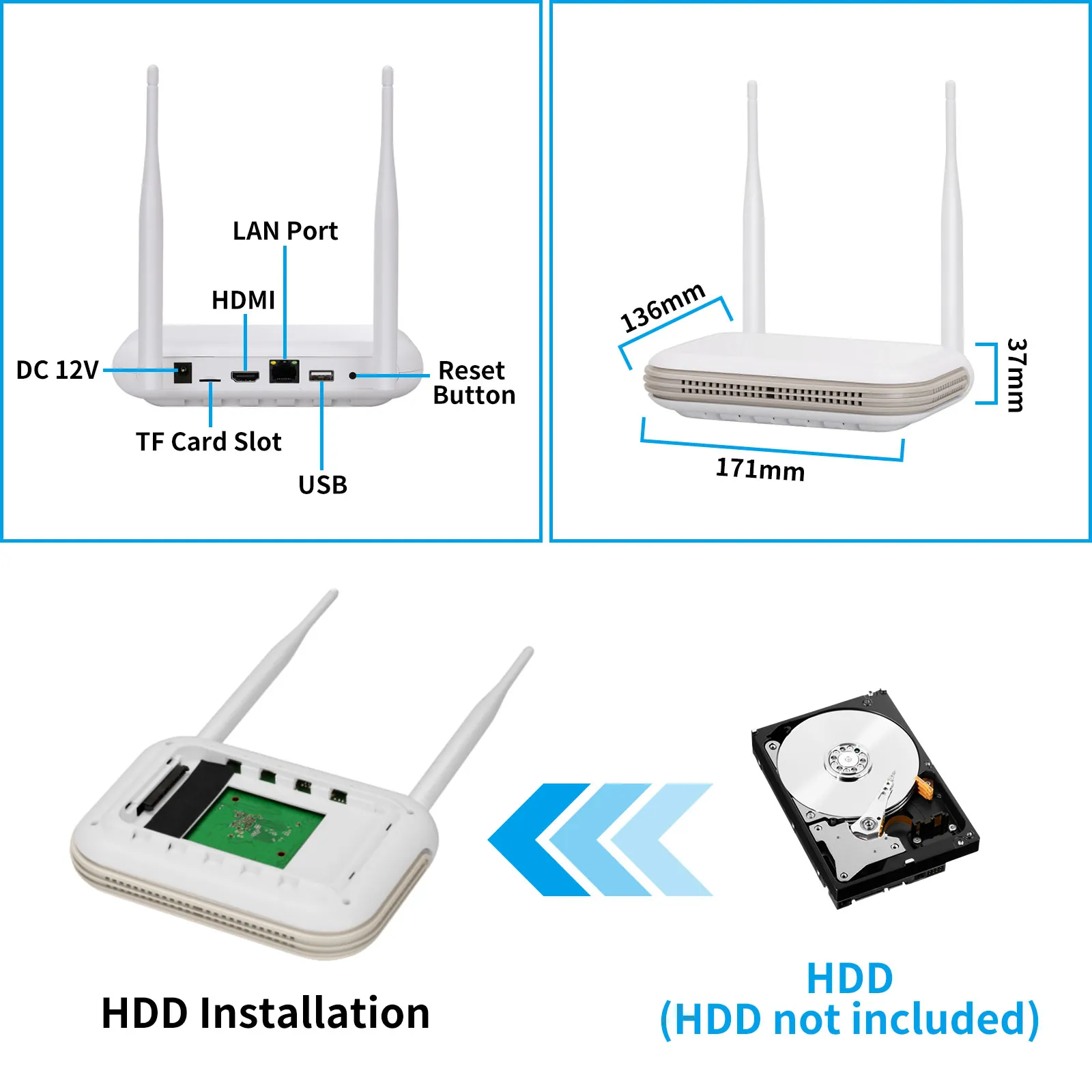 TFカードスロットが付いている屋外のIPカメラ1080p H.265 8CH 3MP無線CCTVシステムの顔検出ビデオ監視Wifiキットのセキュリティ