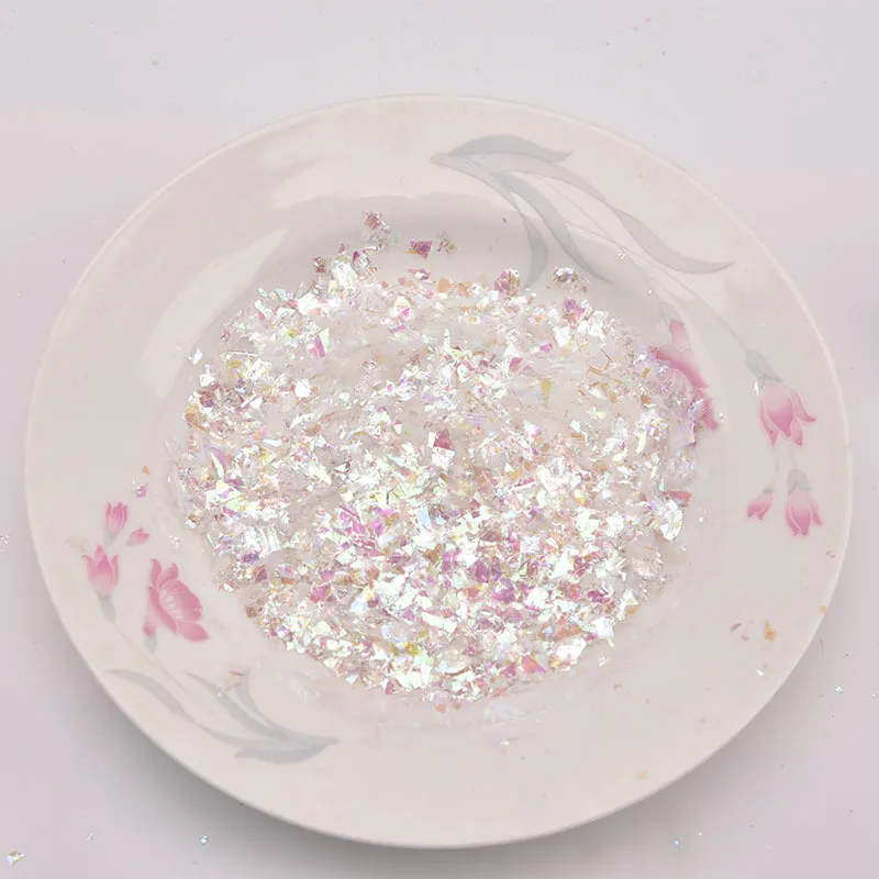 Düzensiz Kabuk Kağıdı Diy Çivi Poşetler Renkli Paillettes Glitter Tail Art Pulinler 3D Tırnak Sanatı Dekorasyonu 500GPACK 220525