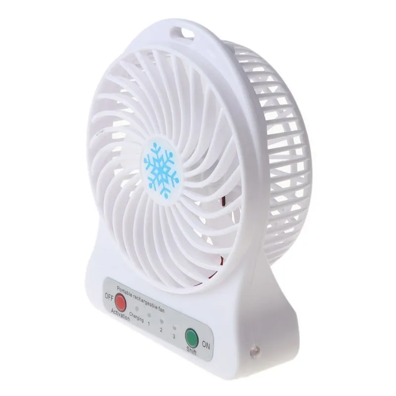 Taşınabilir LED Işık Mini Fan Hava Soğutucu Mini Masa USB Fan Üçüncü Rüzgar USB Fan Şarj Edilebilir ABS Taşınabilir Ofis Açık Ev 220719