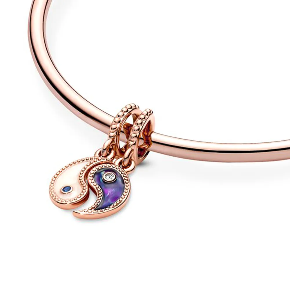 Fit Charms 925 Bracelet Perle Boîte d'origine Logo Yin Yang Sparkling Phoenix European Charm Jewelry2873846