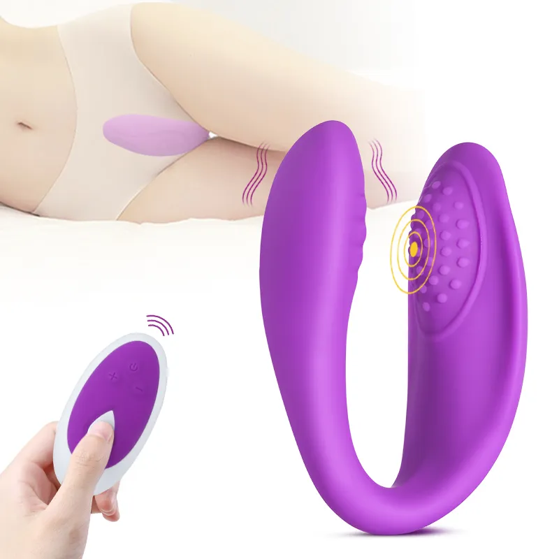 Kvinna trådlös fjärrkontroll u typ vibrator USB laddningsbar g-spot stimulera silikonvibratorer vuxen sexig leksak för parprodukt