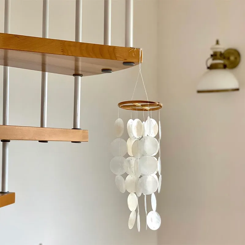 Nordic Natural Shell Wind Chime El Comport Room Украшение Домашнего офиса Питомник Декор Висит Настенный Декор Пациальные Настенные Аксессуары 220407