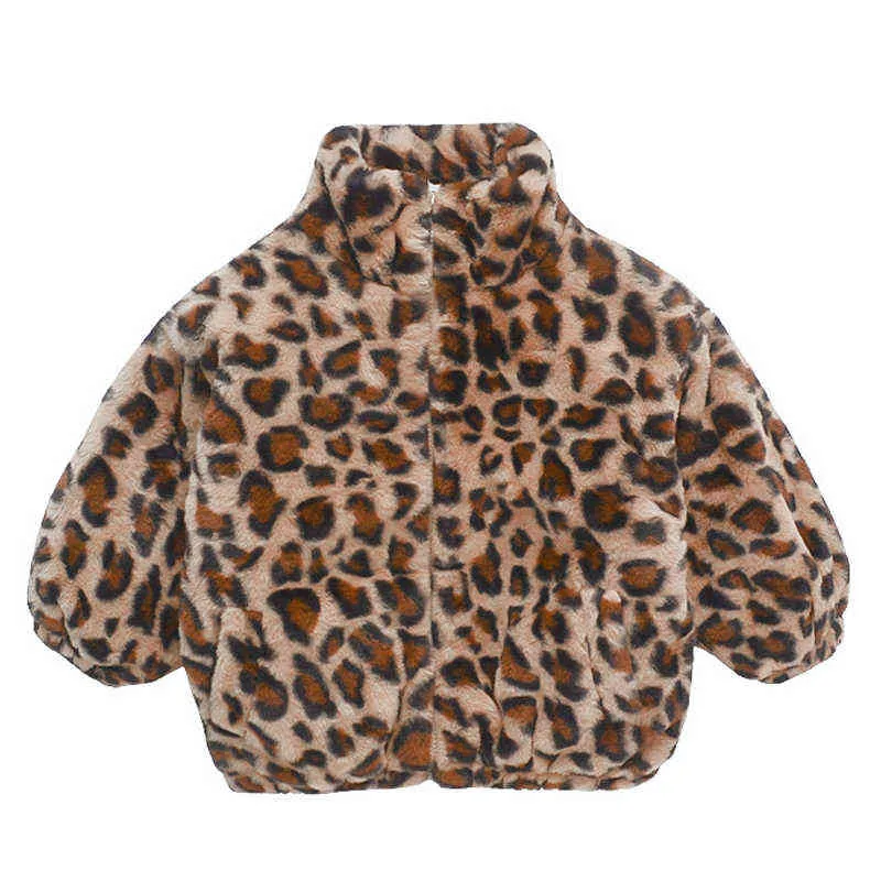 Зима для малышей девочки с теплыми капюшонами осень леопардовой печать с печеной детской одежда детские куртки модные девочки одежда J220718