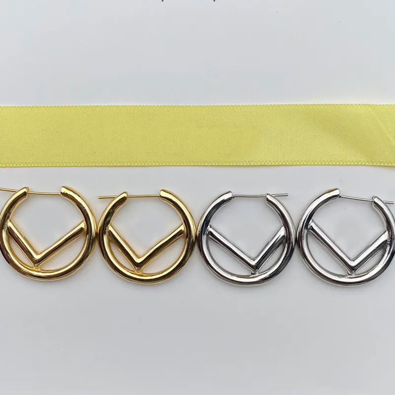Dames Oorbellen Designer Sieraden Gouden Hoop Earring Accessoires F Letter Luxe Studs Zilveren Oorbellen Boucles Maat 3cm Doos 22062203R264M