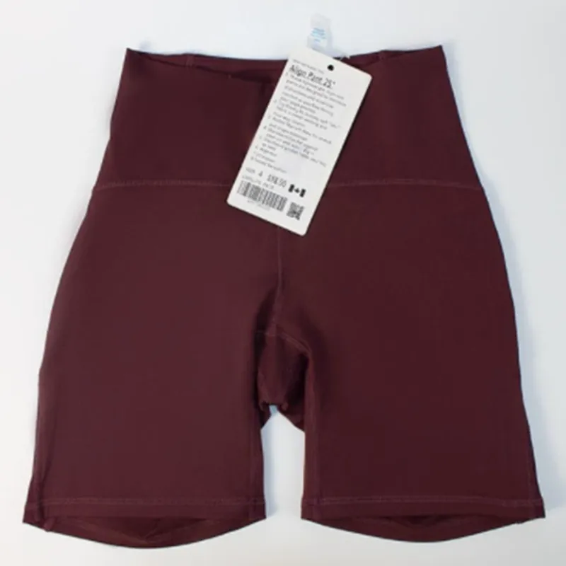 Kvinnors sportyoga shorts fitnesslu-008 hög midja smal snabb torr andas med hög elasticitet nylonmaterial byxor bra topp