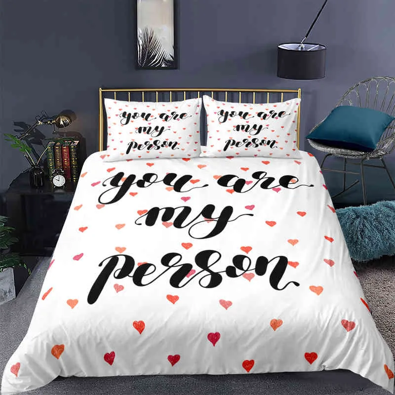 Couple Duvet Cover Set Black White Crown Love Comforter Queen and King Bedding Sets for Boy Girl Queen/king/full/twin Size