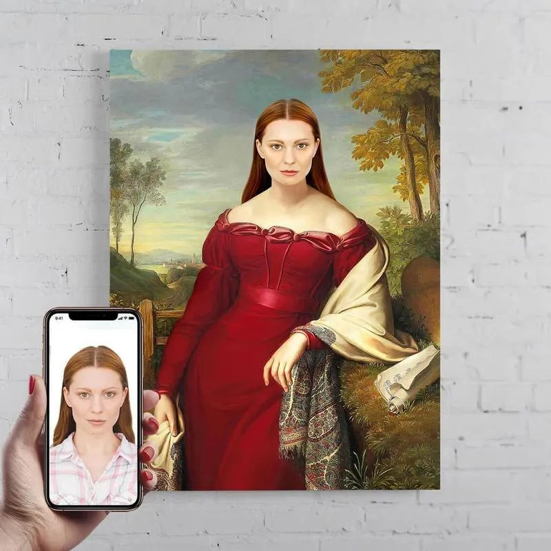 Dostosowany portret plakat malarstwo królewskie królewski królewski dziewczyna dziewczyna matka unikalna prezent dekoracja domu sztuka 220614